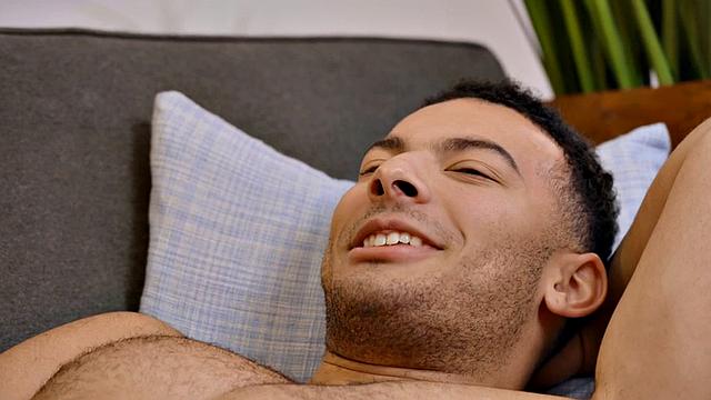 Casting eager jock wanks and cums in solo action