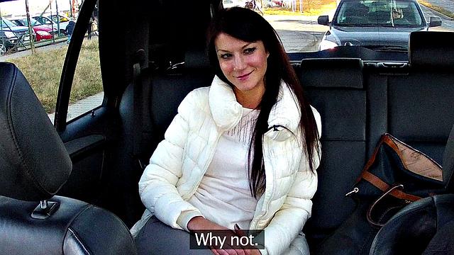 Horny Czech Brunette Goes Back To Work & Gets Her Hairy Pussy Pounded by Taxi Driver's Thick Cock