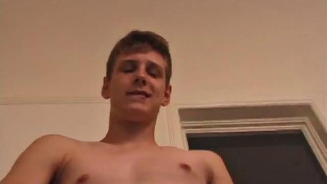 Straight guy Skylerr is horny and wants to beat off to a porn video. He works himself through his pants, and then pulls out his huge dick.