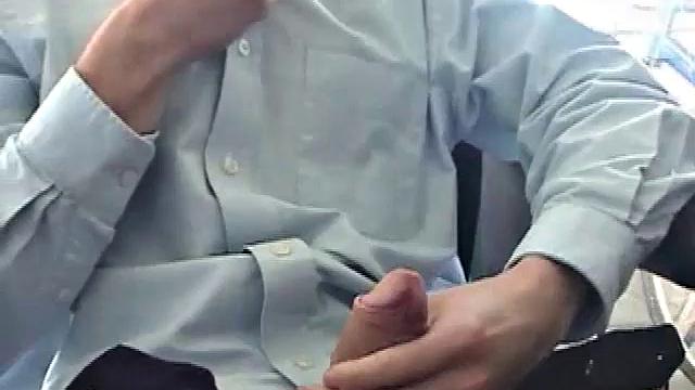 Just home from work, Darrell loads some porn on his computer. He works up a bulge, before exposing his huge cock through the fly. After the shirt comes off, we see an awesome gym build on this straight boy.