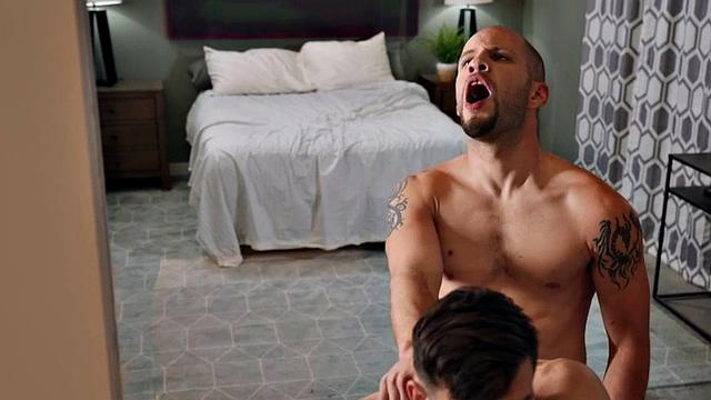 Bisex guy pounds GF before getting fucked while she watches