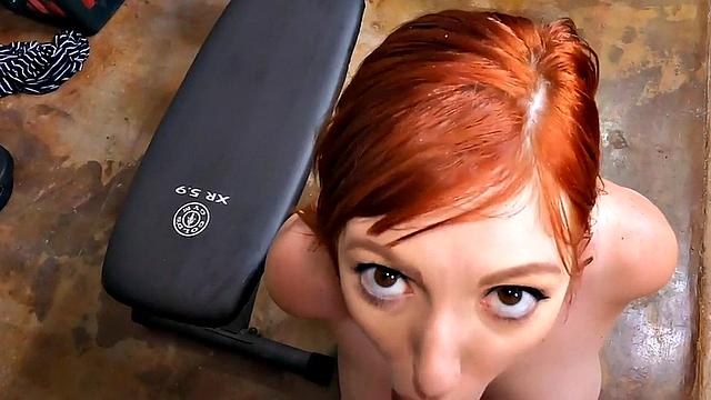 Stepmom with a tattoo takes it hard in POV with her stepson's big cock