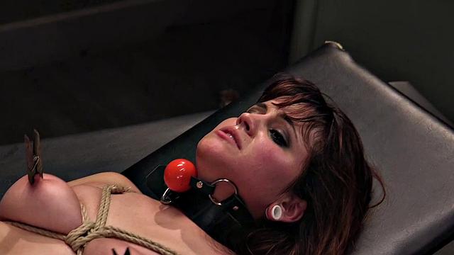 Bigtit BDSM slut whipped before blowjob and domination