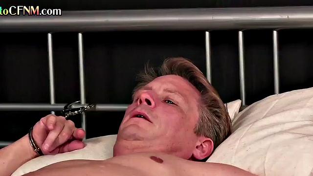 CFNM femdom ladies give group BJ and HJ to a lucky man