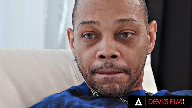 DEVILS FILM - Gal Ritchie Delivers Interracial Footjob and Deepthroat to Her Spying Roommate