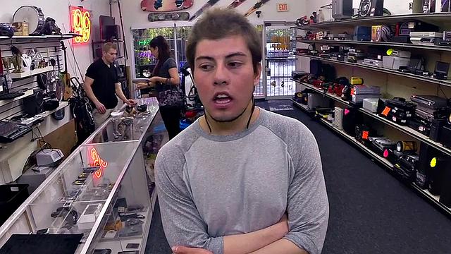 Fooled straight guy cocksucked by shop owner