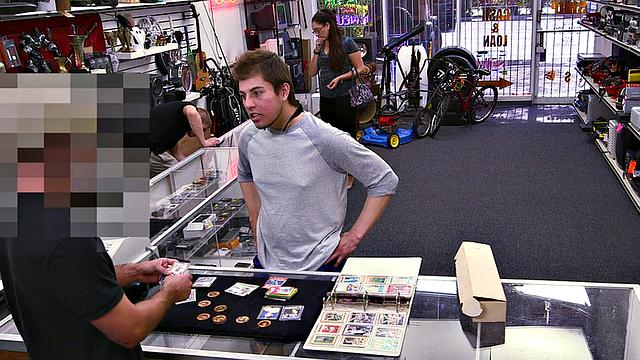 Fooled straight guy cocksucked by shop owner