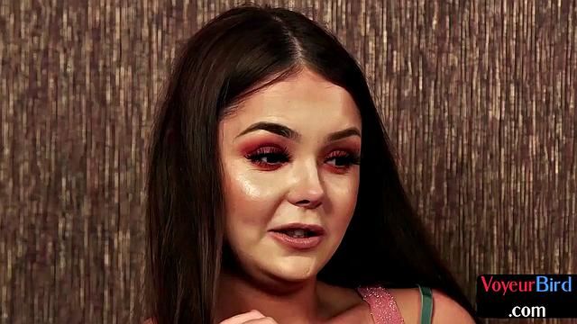 Peeping lingerie beauty teasing lad