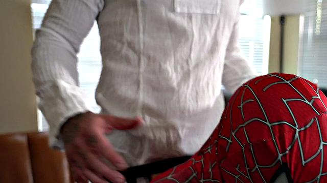 Black gay fucked by white fucker in anal hole