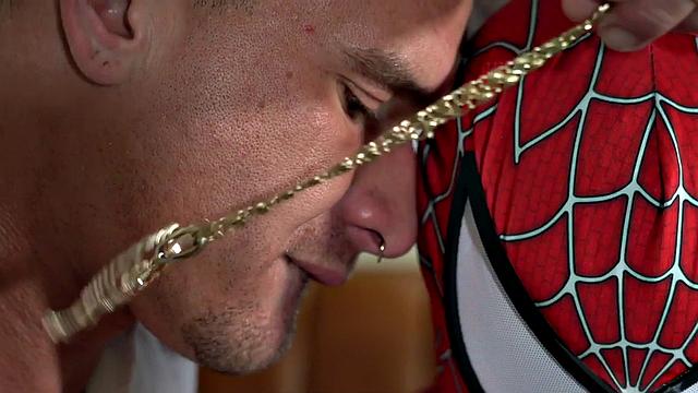 Black gay fucked by white fucker in anal hole