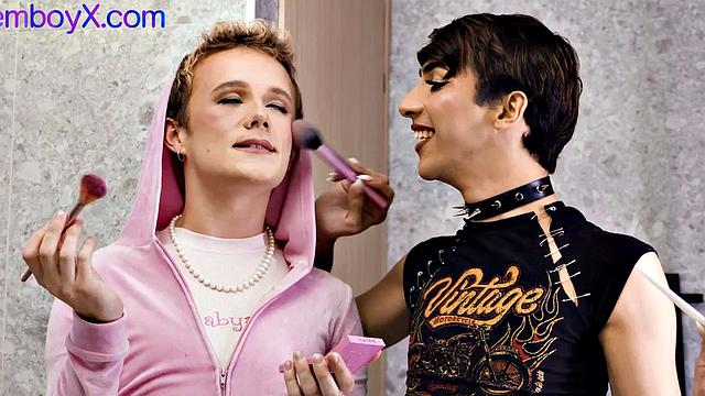 Femboi MUA sharing cock