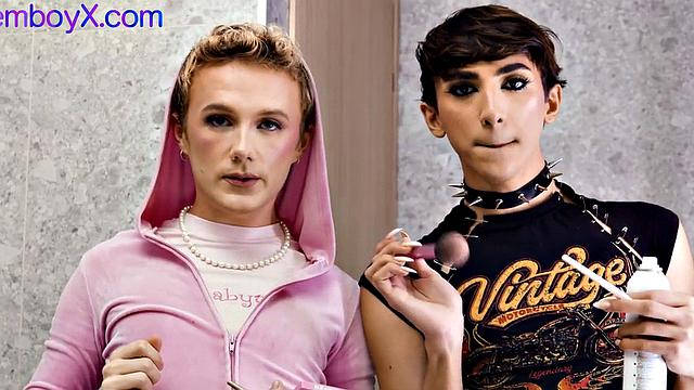 Femboi MUA sharing cock