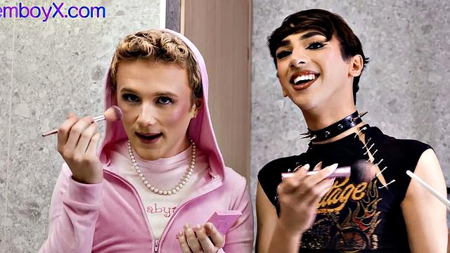 Femboi MUA sharing cock