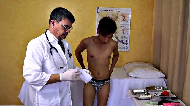 Assramming asian twink by the doctor