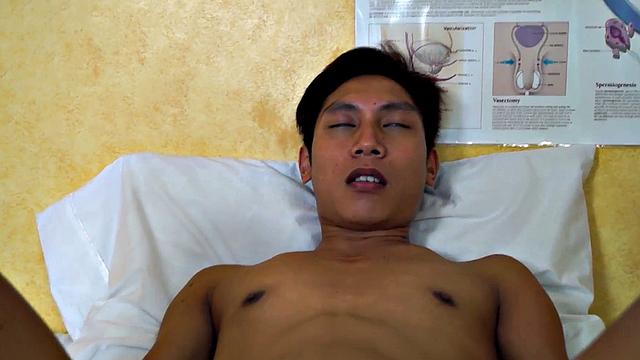 Assramming asian twink by the doctor