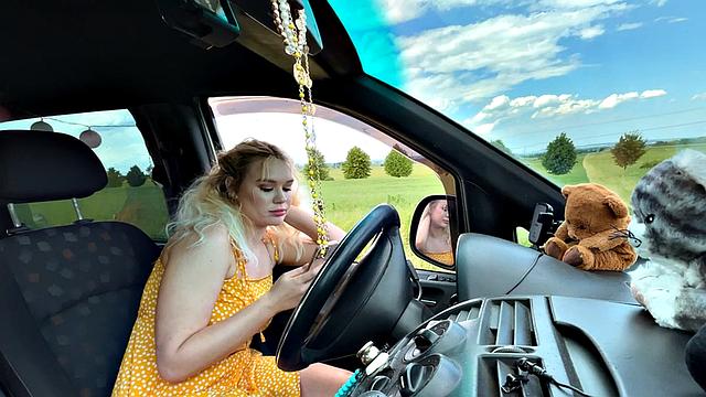 Seduced bitch fucked in car by perverted BWC fucker