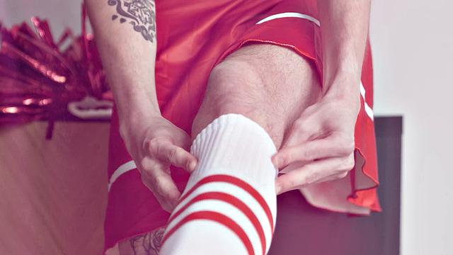 FEMBOYISH - Cheerleader Twink Cole Link Takes A HUGE ONE For The Team! With Hunk Braxton Cruz