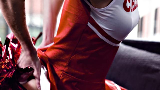 FEMBOYISH - Cheerleader Twink Cole Link Takes A HUGE ONE For The Team! With Hunk Braxton Cruz