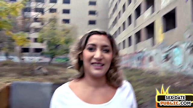 Public big-titted MILF smashed hardcore in wet pussy