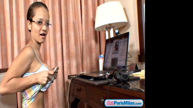 Teen Paris Milan Shows her Big Tits