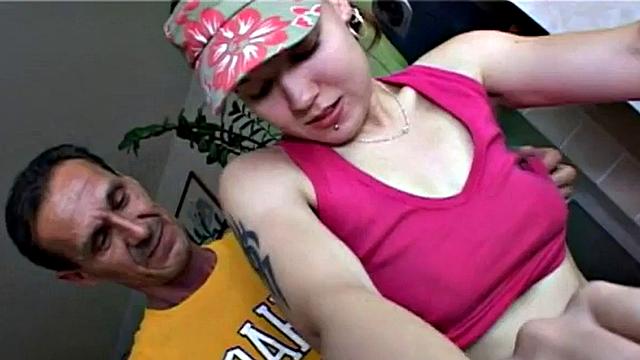 Petite teen rammed by old man cock