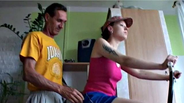 Petite teen rammed by old man cock