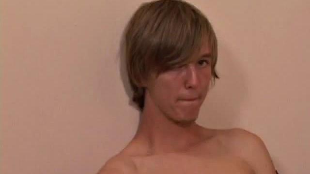 This 19 year old ditches his skateboard and his clothes to begin stroking his big uncut cock. Dustin Bailey worksi t hard, and eats his pre-cum, before finally blowing a huge wad.