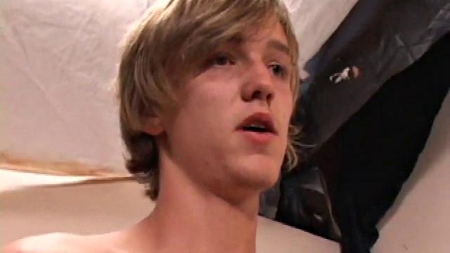 This 19 year old ditches his skateboard and his clothes to begin stroking his big uncut cock. Dustin Bailey worksi t hard, and eats his pre-cum, before finally blowing a huge wad.