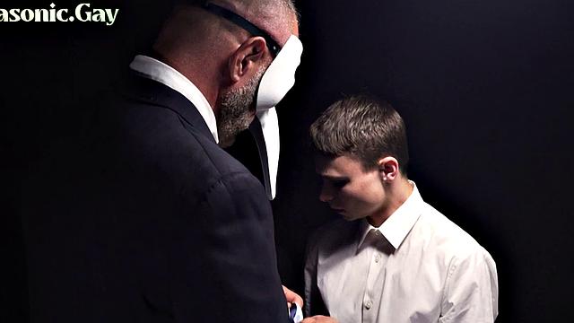 Naive apprentice rimmed and fucked by group