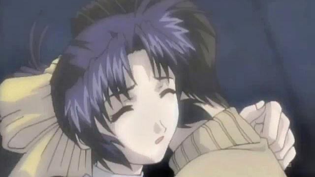 Японская анимешная шлюха с большими сиськами ловит мощный трах и заливается спермой в pov-сцене.