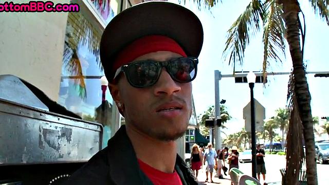 Black thug picked up to penetrate white bottom in public bus