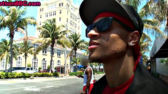 Black thug picked up to penetrate white bottom in public bus