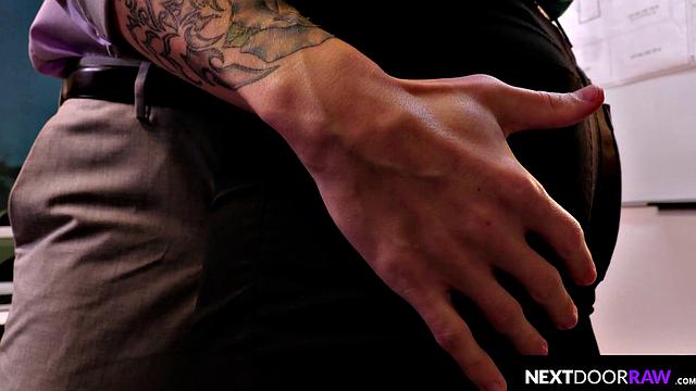 Over Worked Hunks Destress with Each Others Cocks At Office - NextDoorRaw