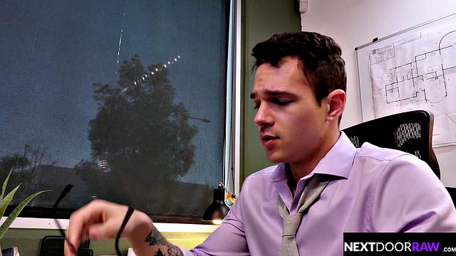 Over Worked Hunks Destress with Each Others Cocks At Office - NextDoorRaw