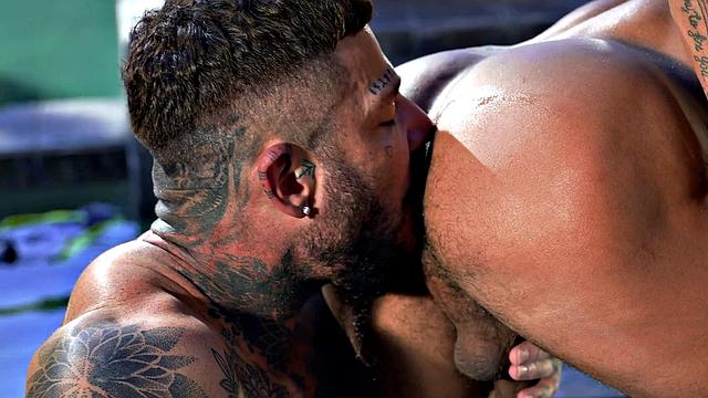 Beefy Stud Blows Load While Being Railed By Hunk - RagingStallion