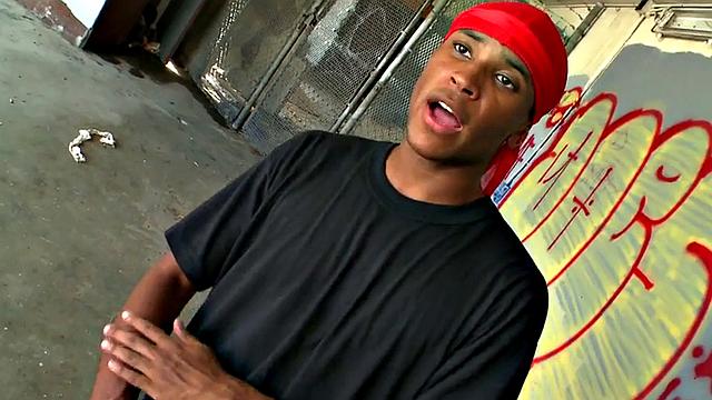 Ebony bottom picked up and drilled outdoors for cash