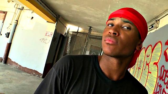 Ebony bottom picked up and drilled outdoors for cash