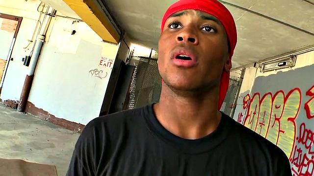 Ebony bottom picked up and drilled outdoors for cash