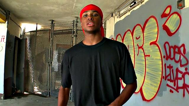 Ebony bottom picked up and drilled outdoors for cash