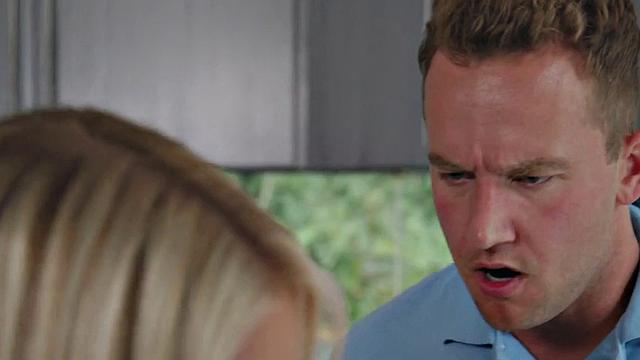 Kinky blonde MILF with big tits gets her pussy pounded hard in the kitchen and on the couch