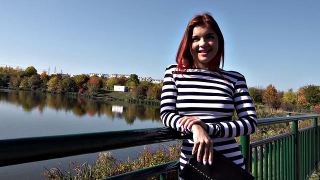 Russian fitness babe rides a big cock