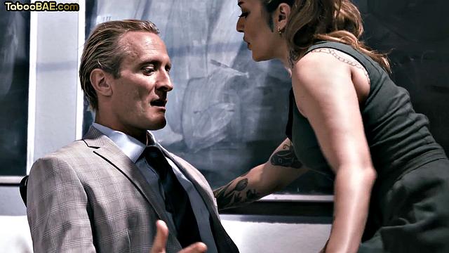 Cockhungry babe fucked in classroom