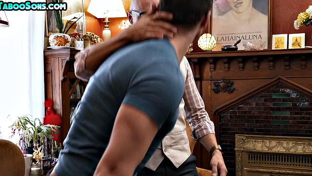 Weird stepdad fucks 3some stepsons in kinky fun