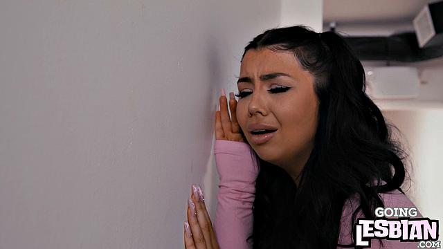 Busty lesbians finger each other