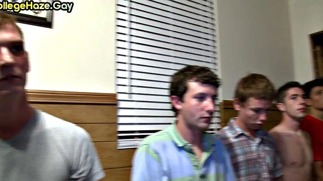 Frat student assfucked at party after giving blowjob