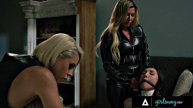 GIRLSWAY - Bonded Petite Maya Woulfe Gets Submitted In Soft BDSM With MILF Helena Locke