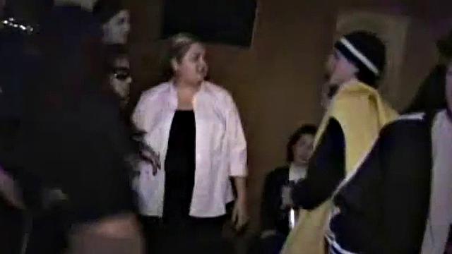 College girls ride dicks as others watch