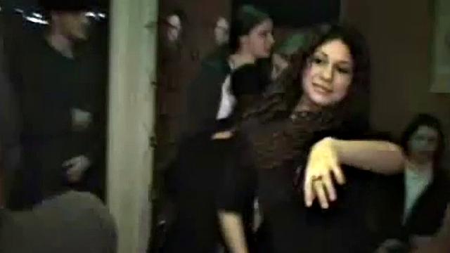 College girls ride dicks as others watch