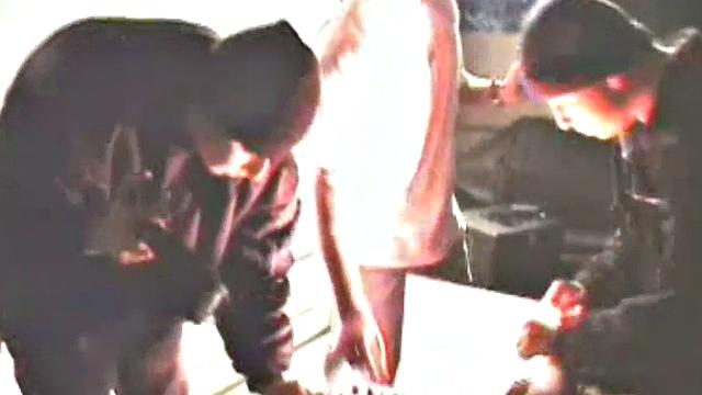 College girls ride dicks as others watch