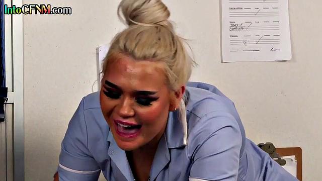 Stunning CFNM babes cocksucking a patient